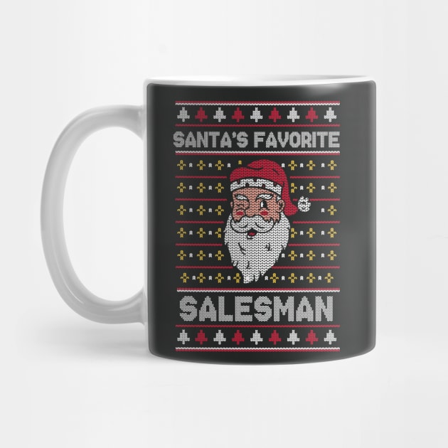 Santa's Favorite Salesman // Funny Ugly Christmas Sweater // Sales Rep Holiday Xmas by Now Boarding